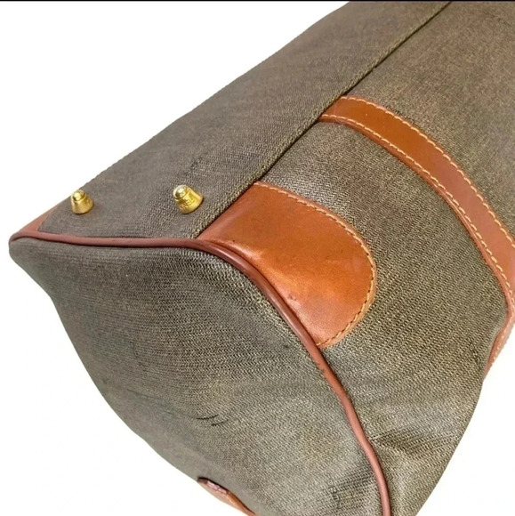 Vintage Fendi Brown Leather and PVC Boston Bag - Picture 5 of 16